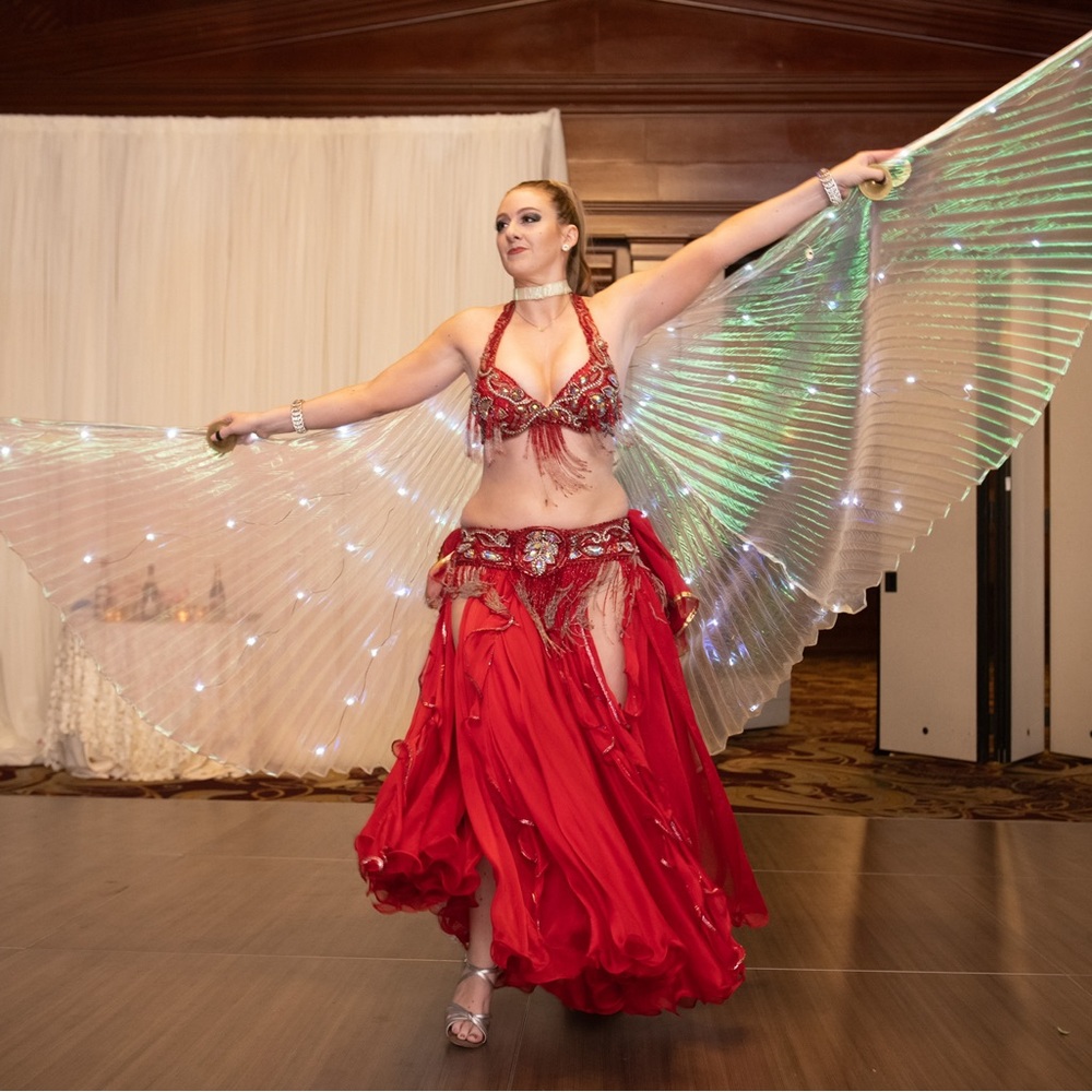 Bellydance Circle Skirt w Flouncy Embellishments